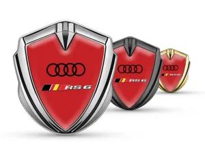 Audi Metallico Cupolato Emblema Durevole Elegante Forma